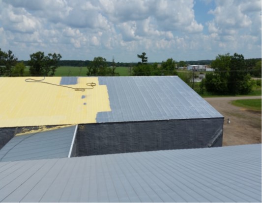 Agricultural storage building roof coating