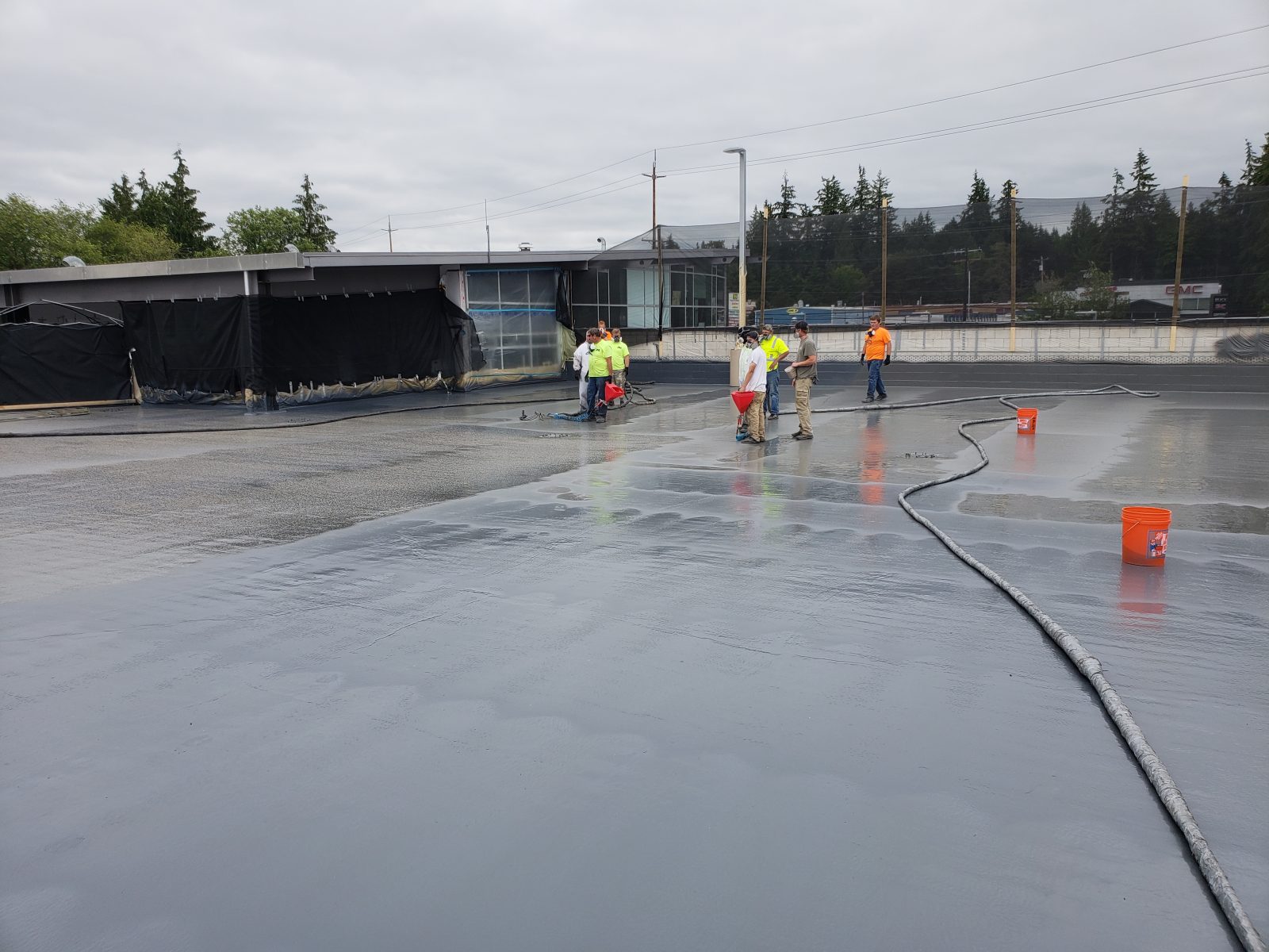 Coated agricultural roof