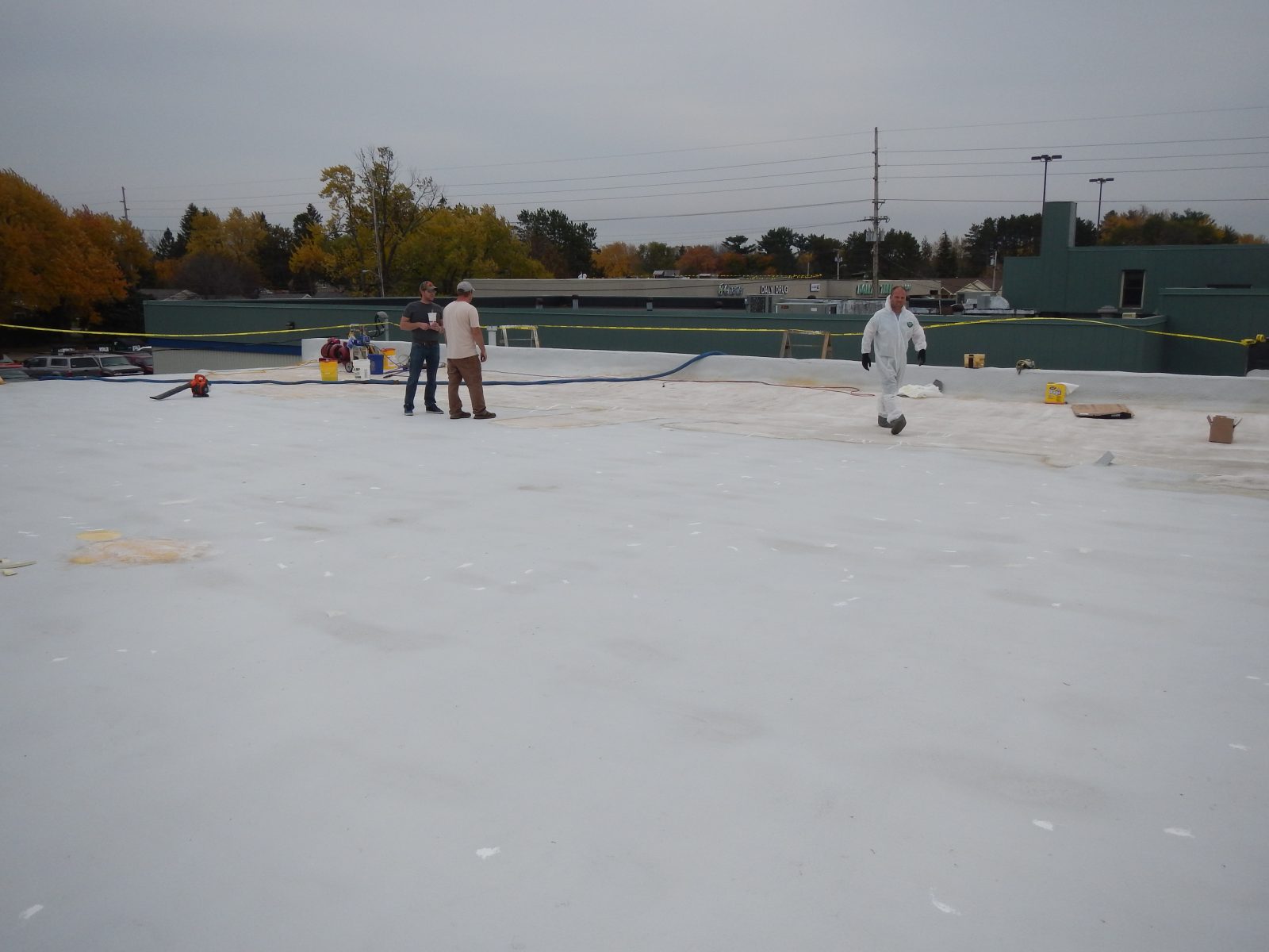 Coated standing seam metal roof